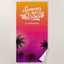 Tropical Ombre Summer Natt Monogram