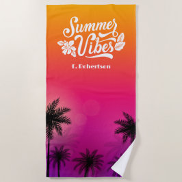Tropical Ombre Summer Natt Monogram