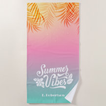 Tropical Ombre Summer Vibes Monogram