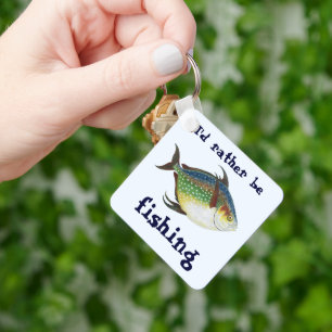 Tropical opah Fish, Vintage Marine Aquatic Animal Nyckelring