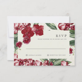 Tropical Orchid Hawaiian Island Wedding Invitation OSA Kort