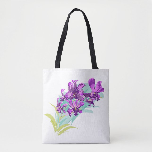 Tropical Orchid Tote Tygkasse (Framsida)