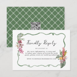 Tropical Organic Wedding Online RSVP Card Tilläggskort