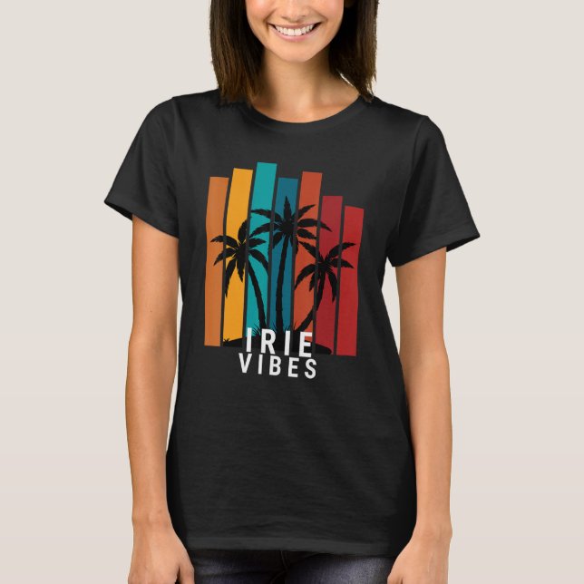 Tropical Outfit Irie Vibes Island T Shirt (Framsida)
