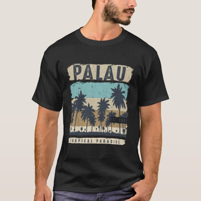 Tropical Palauan Palau T Shirt (Framsida)
