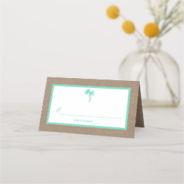 Tropical Palm Tree Beach Wedding Collection Placeringskort