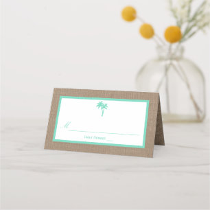 Tropical Palm Tree Beach Wedding Collection Placeringskort