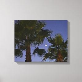 Tropical Palm Tree Wall Art Twilight Coastal Canvastryck
