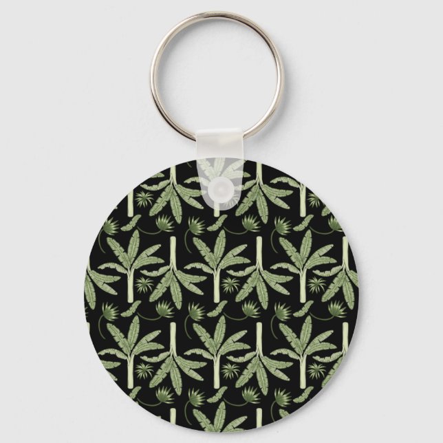 Tropical palm trees seamless pattern nyckelring (Framsida)