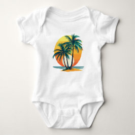 Tropical Palm Trees with Vibrant Sunset T Shirt