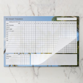 Tropical palms Monthly Habit Tracker Custom