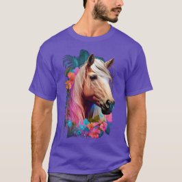 Tropical Palomino Horse Tshirt T Shirt