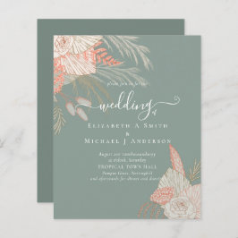 Tropical Pampas Grass Terracotta Bröllop