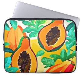 Tropical Papaya Pop Art Laptop Fodral