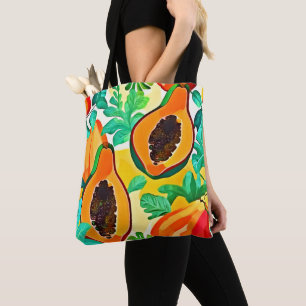 Tropical Papaya Pop Art Tygkasse