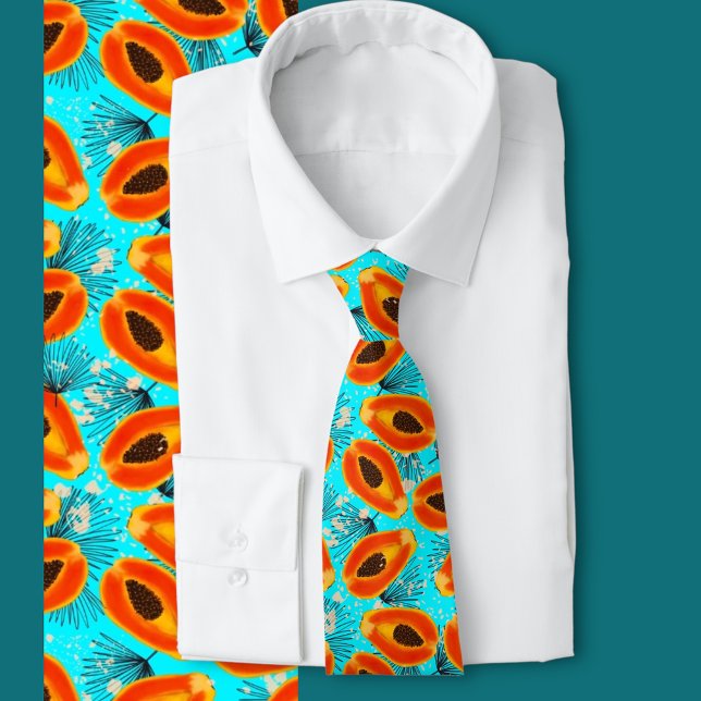 Tropical Papaya Slips (Tropical fruit papaya, bright bold vibrant summer)