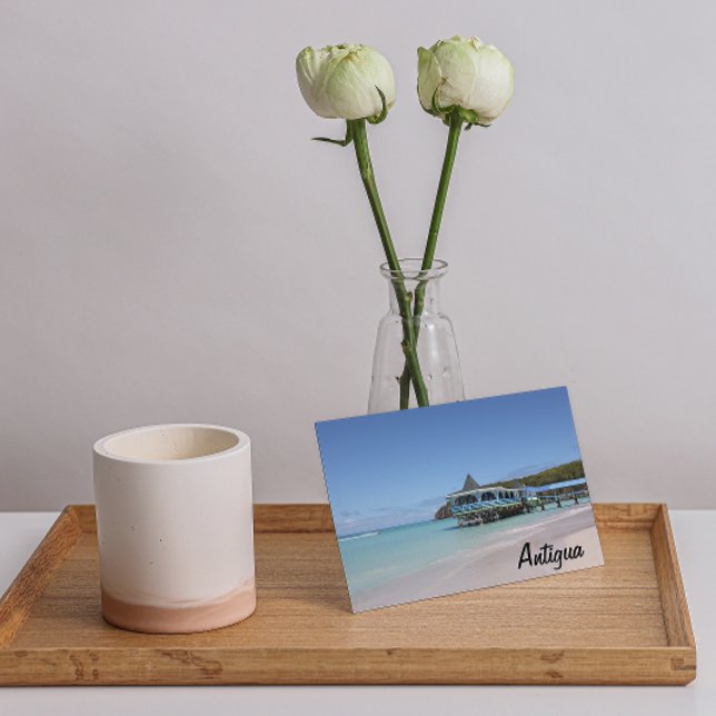 Tropical paradis brygga på Antigua Vykort (Skapare uppladdad)