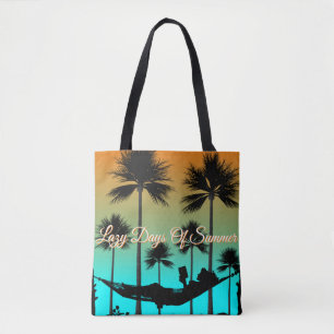 Tropical Paradise Beach Stil Tote Bag Tygkasse