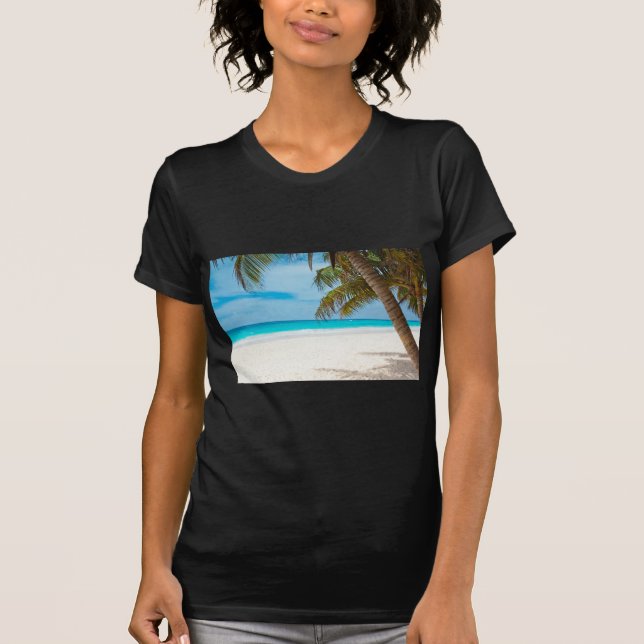 Tropical Paradise Beach Tee Shirt (Framsida)