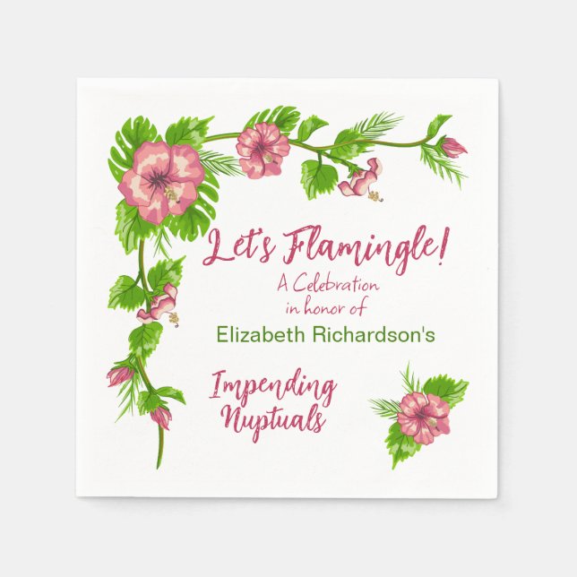 Tropical Paradise Blommig Design Servett (Framsidan)