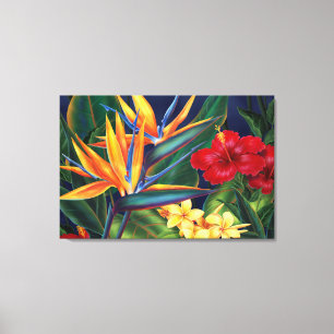 Tropical Paradise Hawaiian 2-panel duk canvaskonst