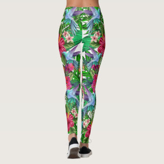 Tropical Paradise Hummingbird CBDOilPrincess Leg Leggings