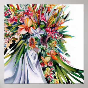 Tropical Paradise, Möhippa Cascading Bouquet (2) Poster