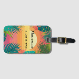 Tropical Paradise Sunset Gradient Bagagebricka