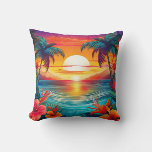 Tropical Paradise Sunset Kudde