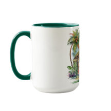Tropical Paradise Watercolor Mugg Hawaiian Edition