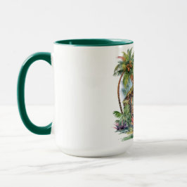 Tropical Paradise Watercolor Mugg Hawaiian Edition