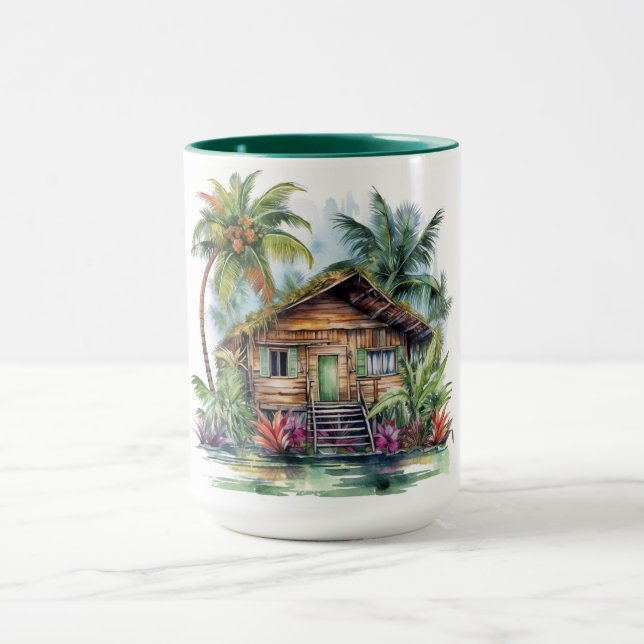 Tropical Paradise Watercolor Mugg Hawaiian Edition (Center)