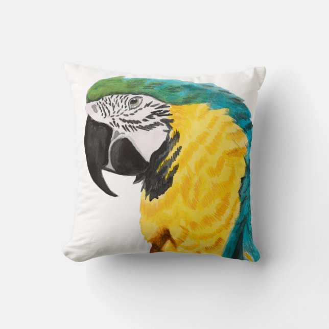 Tropical Parrot Bird Kudde (Framsida)