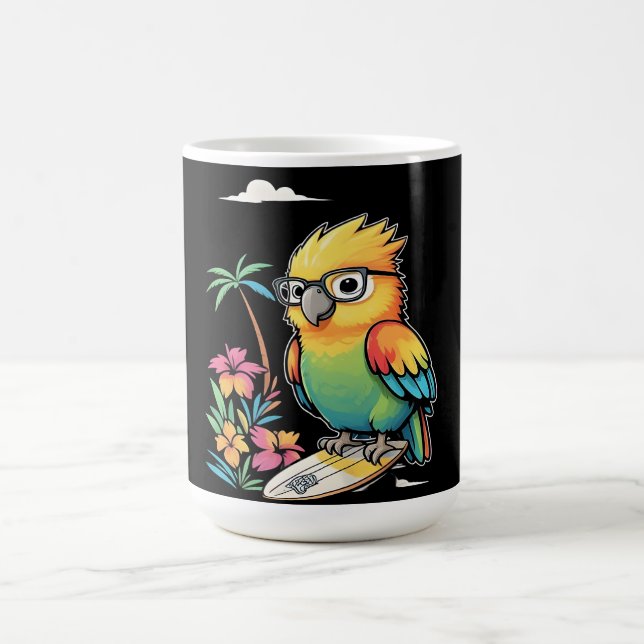 Tropical Parrot Chill Vibes – Sunset Beach  Kaffemugg (Center)