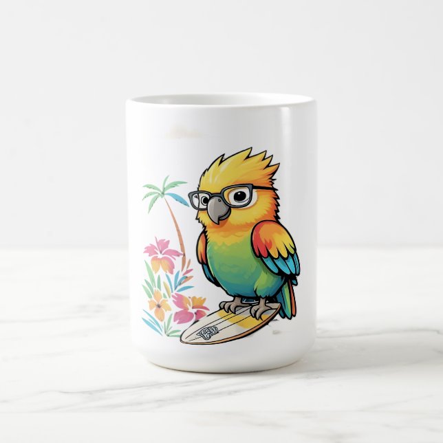 Tropical Parrot Chill Vibes – Sunset Beach  Kaffemugg (Center)