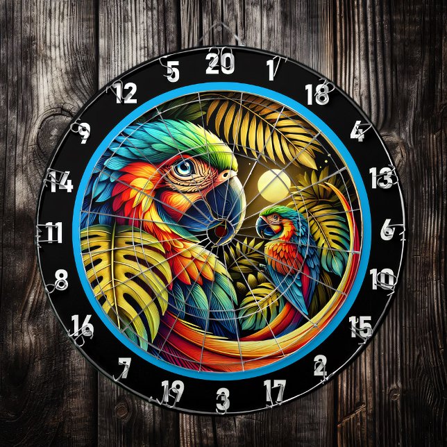 Tropical Parrot Dartboard for Dynamic Decor Darttavla (Skapare uppladdad)