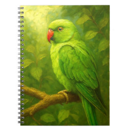 tropical Parrot Notebook - Green Bird Journal Anteckningsbok