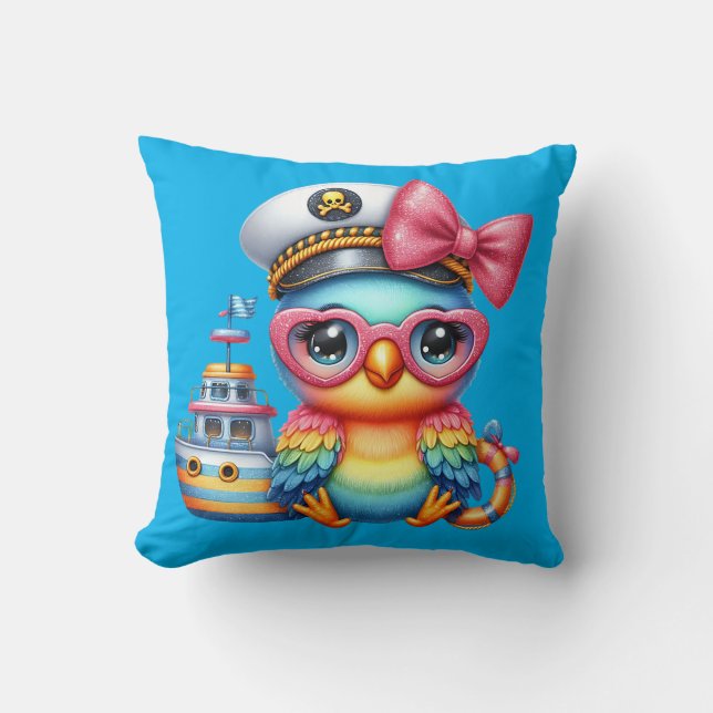 "Tropical Parrot Princess" Kudde (Framsida)