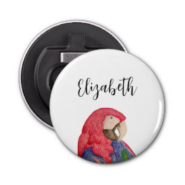 Tropical Parrot Teckning Jungle Macaw Flasköppnare