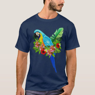 Tropical Parrot Tropical Blommigt Design Kärlek Tr T Shirt