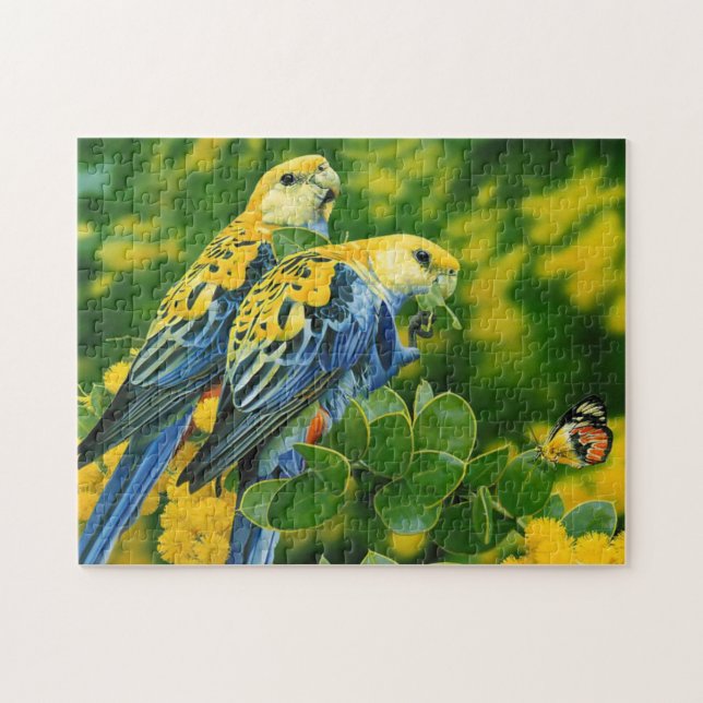 Tropical Parrots Game Puzzle Pussel (Horisontell)