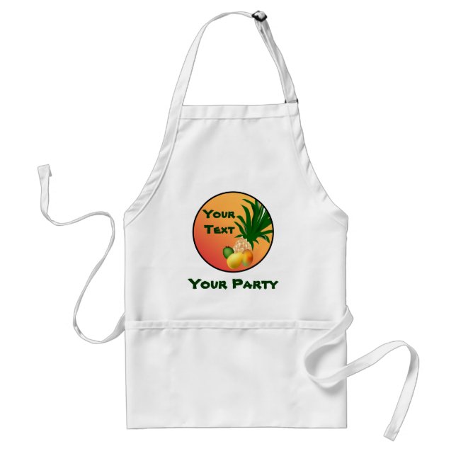 Tropical Party Food Apron Förkläde (Framsidan)
