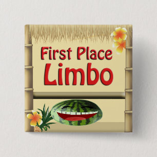Tropical Party Tiki Hut 1st Ställe Limbo Button Knapp