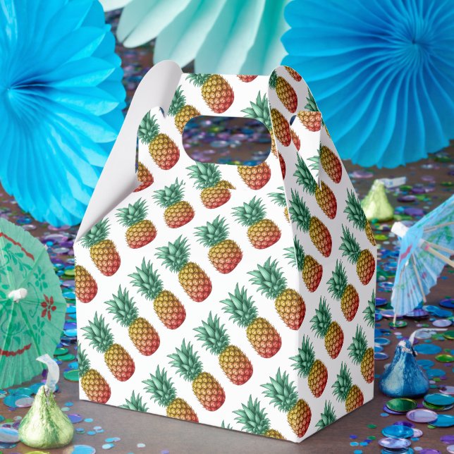 Tropical party with retro pineapple presentaskar (Part)