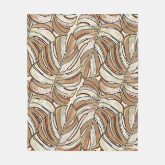 Tropical pattern. Graphic design with amazing mons Fleecefilt