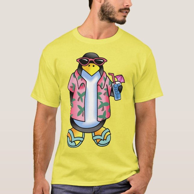 Tropical Penguin T Shirt (Framsida)