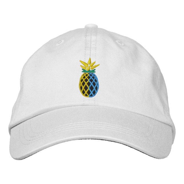 Tropical Pineale Embroidery Graphic on Broderad Keps (Framsida)