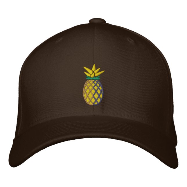 Tropical Pineale Embroidery Graphic on Broderad Keps (Framsida)