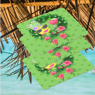 Tropical Pineapple Lady Cocktail Jul Underlägg Papper