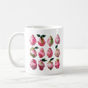 Tropical Pitaya Watercolor Art Art Kaffemugg